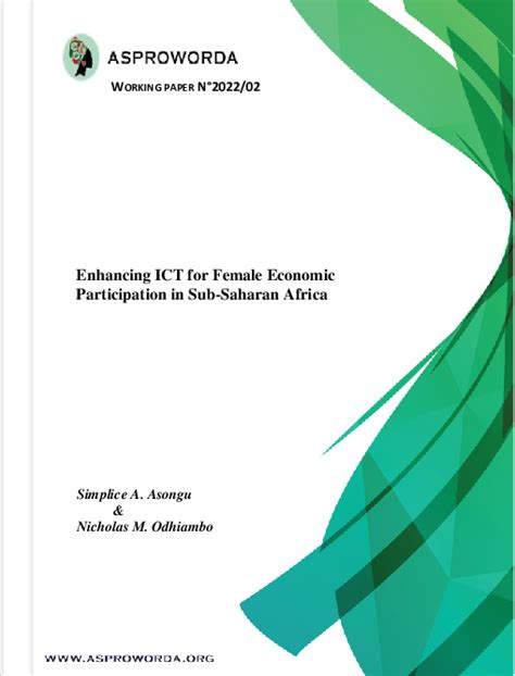 Pdf Enhancing Ict For Female Economic Participation In Sub Saharan Africa