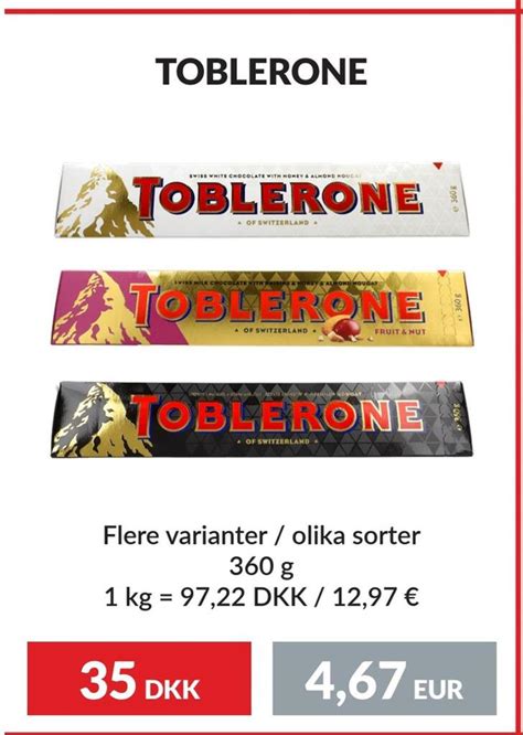 Toblerone Tilbud Hos Nielsen S Discount