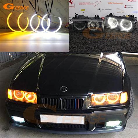 Faros Led Smd Ultrabrillantes Para Coche Luces Diurnas Halo Ojos De