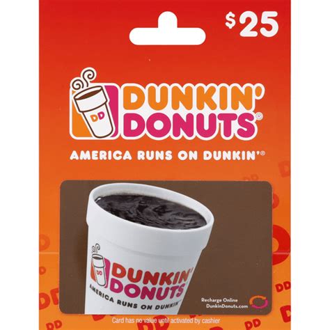 Dunkin Donuts Gift Card, $25 | Shop | D'Agostino