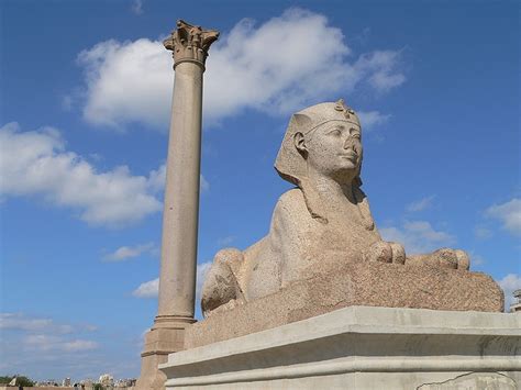 Pompeys Pillar Column In Alexandria Alex Egypt Attractions