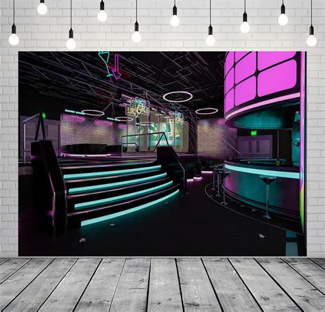 Amazon BELECO 9x6ft Fabric Futuristic Cyberpunk Night Club