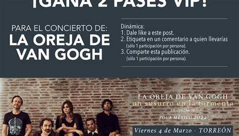 Gana 2 Pases VIP Para El Concierto De La Oreja De Van Gogh Ganapromo