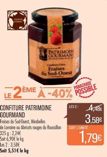 Promo Confiture Patrimoine Gourmand Chez Match Icatalogue Fr