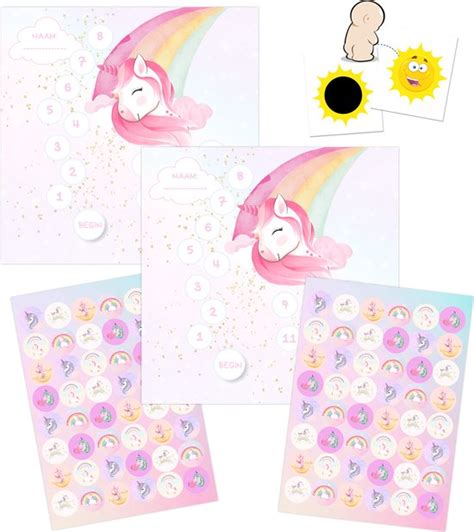 Stevig Beloningssysteem Unicorn Stickers Verkleurende Plassticker