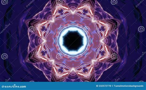 Crystal Star Shaped Tunnel 4k Uhd 3d Illustration Stock Illustration