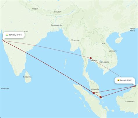 Flights From Mumbai To Bandar Seri Begawan Bom To Bwn Flight Routes