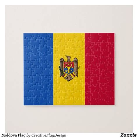 Moldova Flag Jigsaw Puzzle | Zazzle | Moldova flag, Custom puzzle, Flag