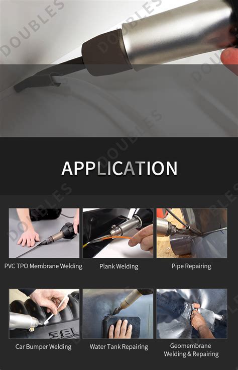 Plastic Hot Air Welding Gun Hand Held Tools Hot Air Blower Heat Gun For HDPE Geomembrane PVC