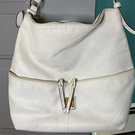 Dooney Bourke Bags Dooney Bourke Large Pebbled White Leather