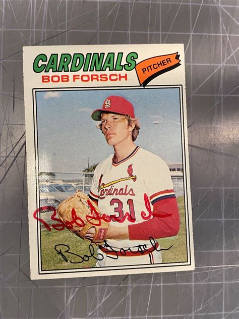 1977 TOPPS BOB FORSCH ST LOUIS CARDINALS SIGNED BASEBALL CARD EBay