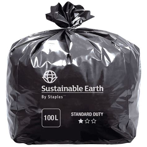 Sac Poubelle L Noir Pour D Chets Courants En Plastique Recycl