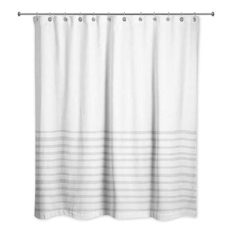 Kelly Clarkson Home Textured Soft Blue Stripes Shower Curtain And Reviews