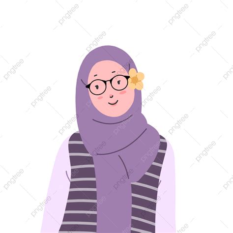 Hijab Muslim Girl Vector Hd Png Images Islamic Hijab Girl With Glasses