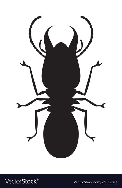 Silhouette Termite Vector Vector Illustration Of A Silhouette Of A Termite