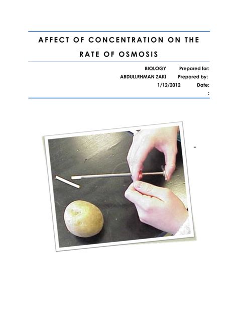 Osmosis Lab Report Pdf