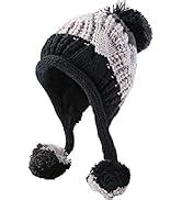 HUAMULAN Women Winter Sherpa Cover Ears Beanie Hat Earflap Peruvian