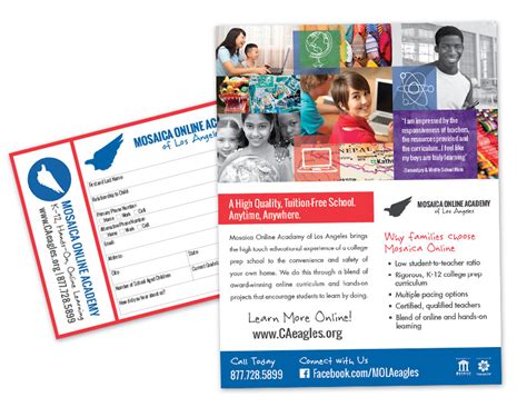 Mosaica Education Online Flyer and Interest Card - Atlanta Web, Print