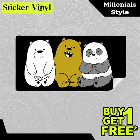 Jual Stiker Sticker We Bare Bear Three Bears Kartun Animasi Anak Tiga