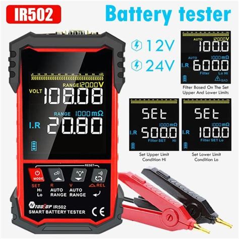 Testeur De Résistance Interne De Batterie Tooltop Ir502 50 Ma à 50 Uaac Auto Calibrage