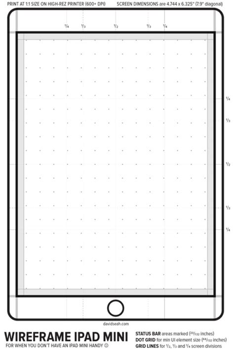 iPad Mini Wireframe Template Update - Dave Seah