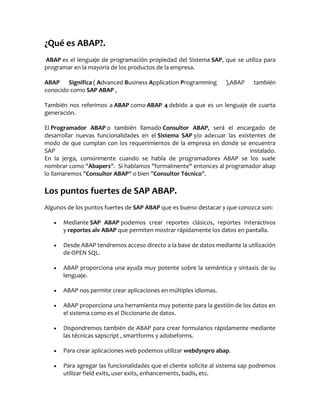 Qu Es Abap Pdf Descarga Gratuita