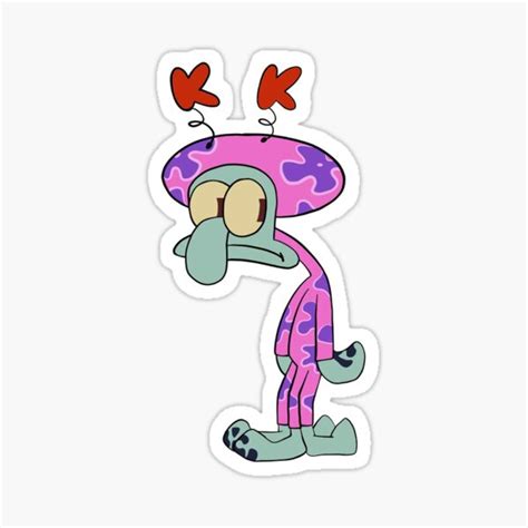 Squidward Kuddly Krab Sticker For Sale By Sduff310 Redbubble