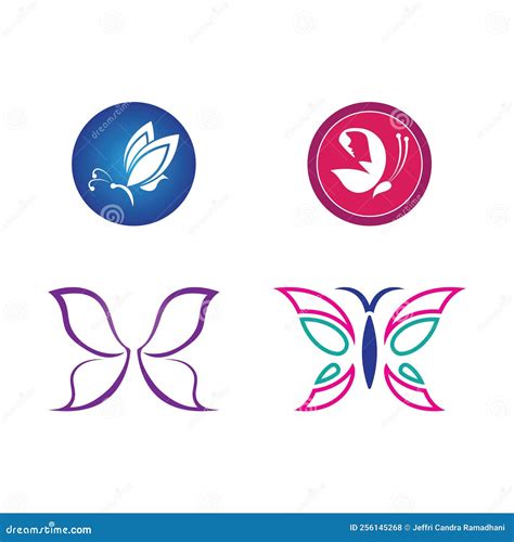 Butterfly Logo Template Icon Design Stock Vector Illustration Of