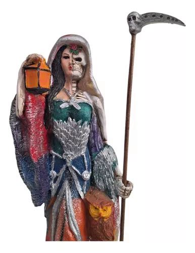 Santa Muerte Dorada Atrayente De Riqueza 54 Cm Encarnada Meses Sin