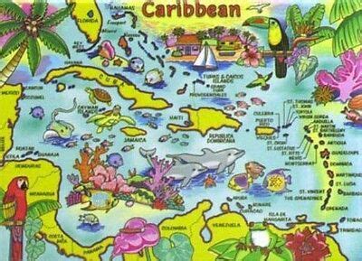 Caribbean Map Fridge Collector S Souvenir Magnet X