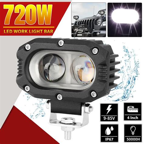 Luz Led De Trabajo Para Coche Foco De Faro Cuadrado L Mpara De