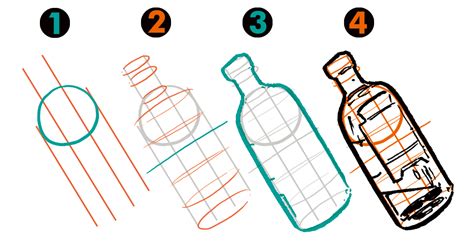 How To Draw Bottles Glasses Art Rocket