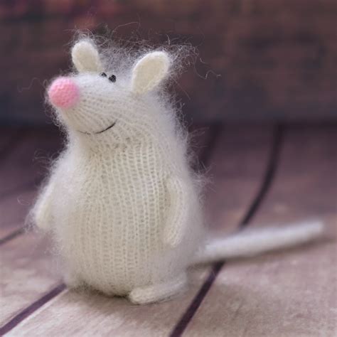 Mouse Pattern Knit Toy Rat Amigurumi Knit Animal Pattern Rat Etsy