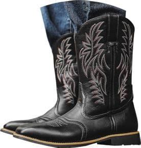 Orandesigne Bottes De Cowboy Homme Enfiler Avec Bout Pointu Broderie