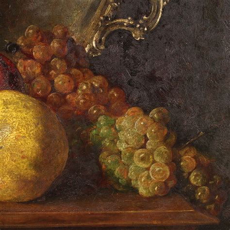 Natura Morta Dipinto Ad Olio Su Tavola Frutta Quadro Collezione Xx