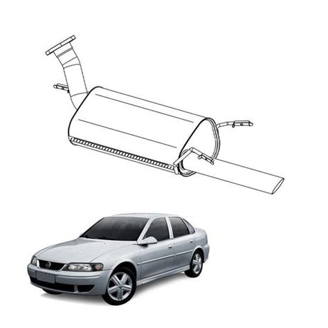 Escapamento Silencioso Traseiro Vectra 2 2 8V 1996 A 2005 Pioneiro