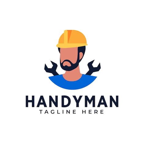 Free Vector | Hand drawn flat design handyman logo