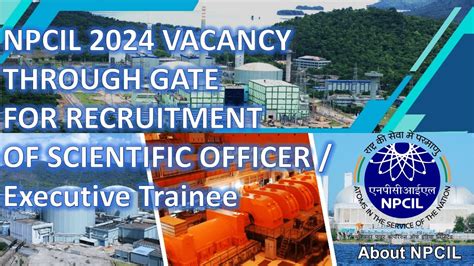 CTC 20 LPA NPCIL 2024 Vacancy Through GATE For Scientific Officer