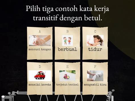 Latihan Kata Kerja Transitif Dan Kata Kerja Tak Transitif Quiz