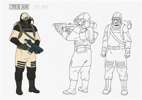 Artstation Combine Grunt Character Sheet