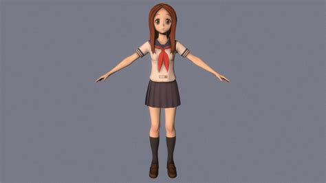 T Pose Rigged Model Of Takagi San Buy Royalty Free 3d Model By 3d