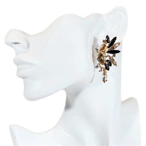 Crystal Drop Earrings ‘palais Black Divalicious