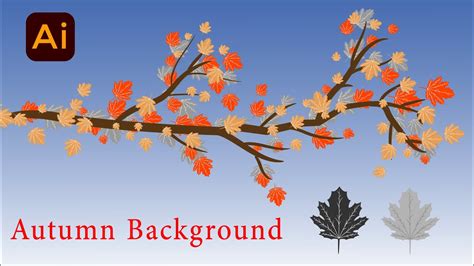 Create An Autumn Background With Maple Leaves Adobe Illustrator Tutorial Youtube