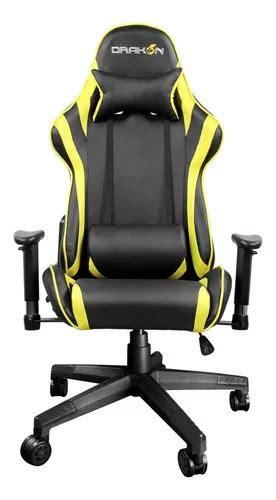 Silla de escritorio Raidmax DK706 gamer ergonómica negra y amarilla con