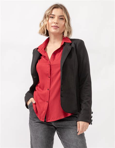 Blazer Alfaiataria Elegance Preto Sangue Latino