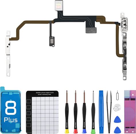 Dgscsmy For Iphone 8 Plus Power Volume Button On Off Switch Flash Light Flex Cable