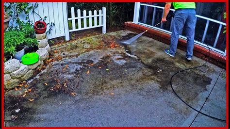 Pressure Washing The Filthy Patio Satisfying YouTube