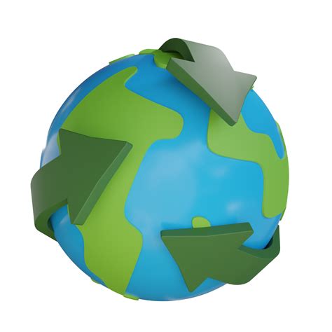 3d Earth Recycling Illustration With Transparent Background 8843424 PNG