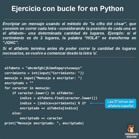 Ejercicio Con Bucles For En Python Programaci N Desde Cero