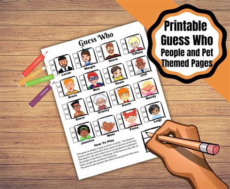 Printable Guess Who Game Pages. Guess Who Pirate and Historical People
